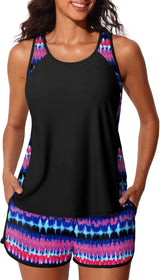 Summer Mae Blouson Women's Tankini Swimsuits Tummy Control Bathing Suits