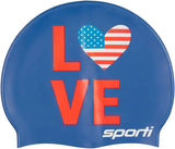 Sporti Unisex-Adult Limited Edition Silicone Swim Cap, Abstract Designs