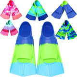 Kids Swim Fins Short Blade Training Flippers for Lap Swimming