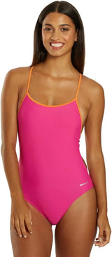 Sporti Women's Athletic Tie Back One-Piece Swimsuit, Bathing Swimming Suit