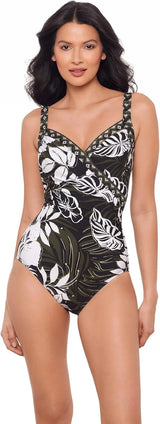 Miraclesuit Women's Swimwear Sanibel Tummy Control Underwire Bra One Piece Swimsuit