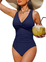 Women's Tummy Control One Piece Swimsuit Push Up Full Coverage Bathing Suit