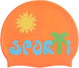 Sporti Unisex-Adult Limited Edition Silicone Swim Cap, Abstract Designs