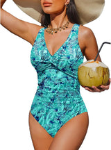 Women's Tummy Control One Piece Swimsuit Push Up Full Coverage Bathing Suit