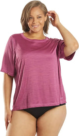 Sporti Women's Plus Size S/S & L/S Swim Shirt UPF 50+ - Rash Guard Shirts