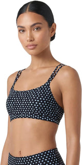 Sporti Women's Athletic Double Cross Workout Bikini Top Bathing Suit
