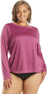 Sporti Women's Plus Size S/S & L/S Swim Shirt UPF 50+ - Rash Guard Shirts