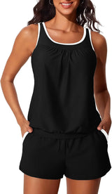 Summer Mae Womens Tankini Swimsuits Two Piece with Pockets Bathing Suits