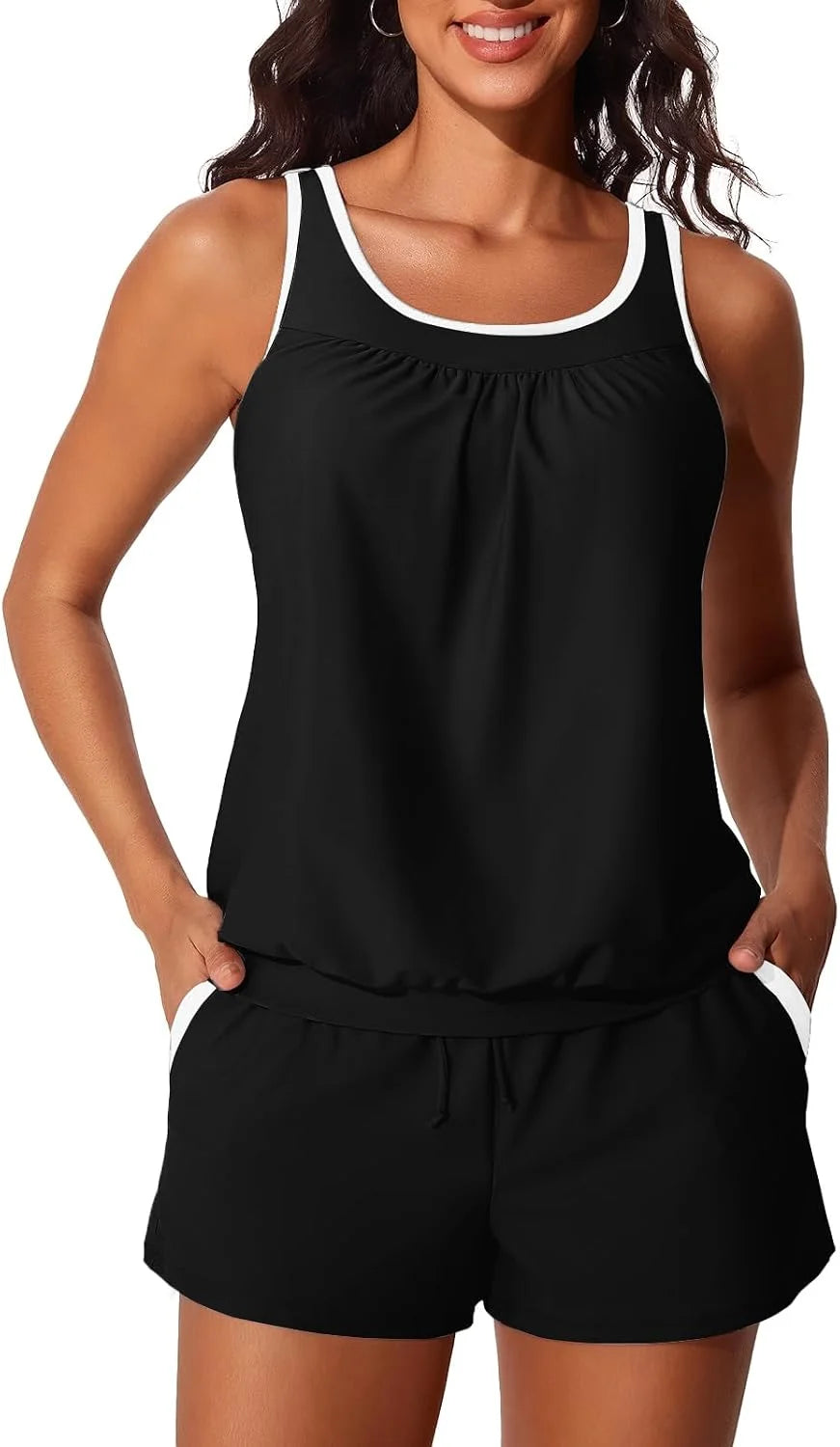 Summer Mae Womens Tankini Swimsuits Two Piece with Pockets Bathing Suits
