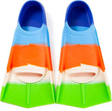 Kids Swim Fins Short Blade Training Flippers for Lap Swimming