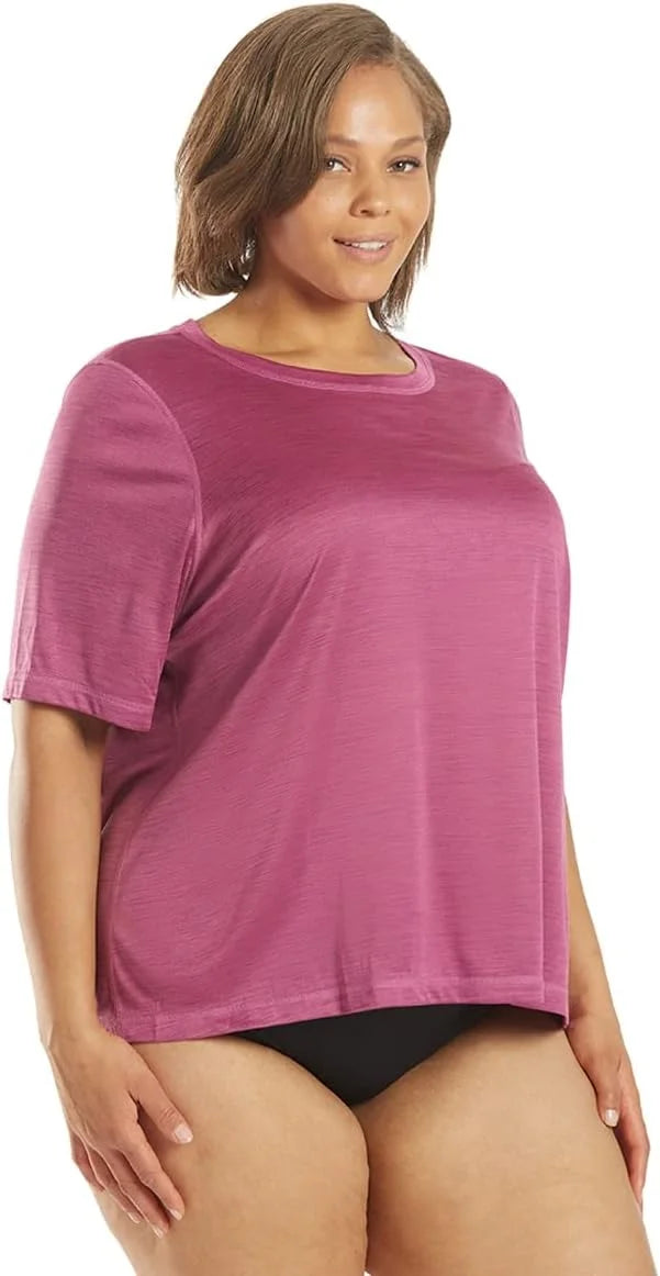 Sporti Women's Plus Size S/S & L/S Swim Shirt UPF 50+ - Rash Guard Shirts