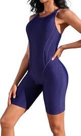 beautyin Women's Boyleg One Piece Swimsuit Racerback Athletic Bathing Suit