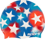 Sporti Unisex-Adult Limited Edition Silicone Swim Cap, Abstract Designs