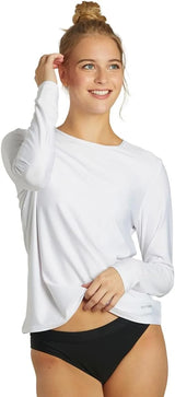 Sporti Women's Long Sleeve UPF 50+ Sun Protection Rash Guard, Swim Shirts