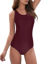 American Trends Athletic One Piece Swimsuits for Women Modest Full Coverage