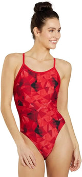 Sporti Girls' & Women's Athletic Thin Strap Lycra Printed One-Piece Suit