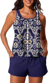 Summer Mae Womens Tankini Swimsuits Two Piece with Pockets Bathing Suits