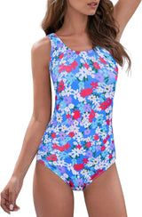 American Trends Athletic One Piece Sporty Swimsuits for Women Modest