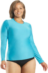 Sporti Women's Plus Size S/S & L/S Swim Shirt UPF 50+ - Rash Guard Shirts