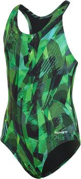 Sporti Girls' Athletic Racer Back One-Piece Swimsuit, Bathing Suits