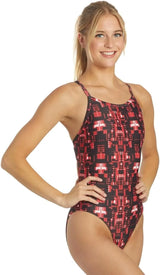 iSwim Girls' & Women's Athletic Thin Strap One Piece Swimsuit, Training Fit