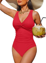Women's Tummy Control One Piece Swimsuit Push Up Full Coverage Bathing Suit