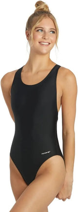Sporti Women's Athletic Wide Strap Cross Back One-Piece Swimsuit Swimming