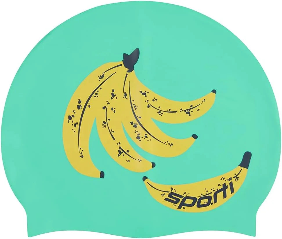 Sporti Unisex-Adult Limited Edition Silicone Swim Cap, Abstract Designs