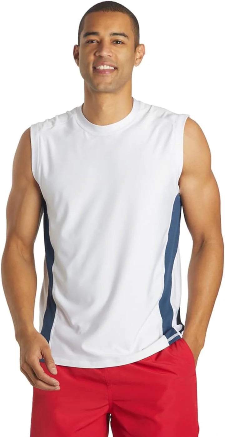 Sporti Men's Rash Guard Sleeveless UPF 50+ Comfort Fit, Athletic Shirts