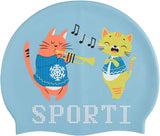 Sporti Unisex-Adult Limited Edition Silicone Swim Cap, Abstract Designs