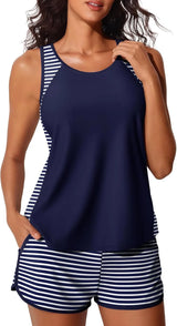 Summer Mae Blouson Women's Tankini Swimsuits Tummy Control Bathing Suits