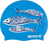 Sporti Unisex-Adult Limited Edition Silicone Swim Cap, Abstract Designs