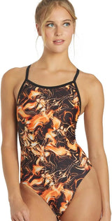 iSwim Girls' & Women's Athletic Thin Strap One Piece Swimsuit, Training Fit
