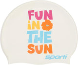Sporti Unisex-Adult Limited Edition Silicone Swim Cap, Abstract Designs