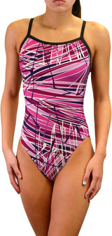 Adoretex Girl's/Women's Pro One Piece Thin Strap Athletic Swimsuit