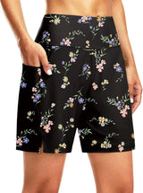 G Gradual Women's 7" Long Swim Board Shorts with Liner Pockets