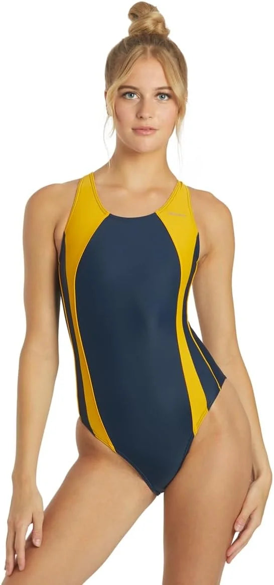 Sporti Women's Athletic Wide Strap One-Piece Swimsuit, Multiple Colors