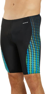 Sporti Men's Athletic Jammer Swimsuit, Multi-Color Solid Competitive Suit