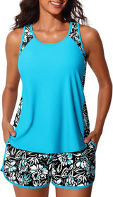 Summer Mae Blouson Women's Tankini Swimsuits Tummy Control Bathing Suits