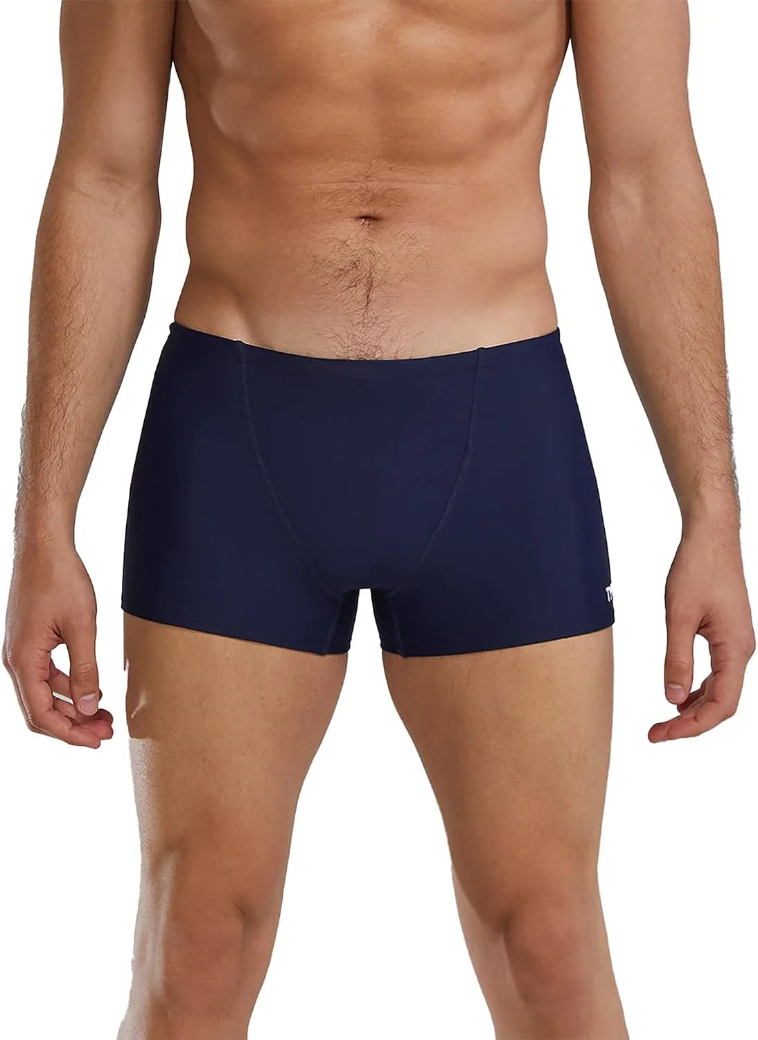 TYR Men's Square Leg Swimsuit - TYReco Eco Solid Lap Swimming Trunk Brief
