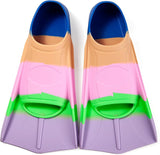Kids Swim Fins Short Blade Training Flippers for Lap Swimming