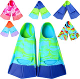 Kids Swim Fins Short Blade Training Flippers for Lap Swimming