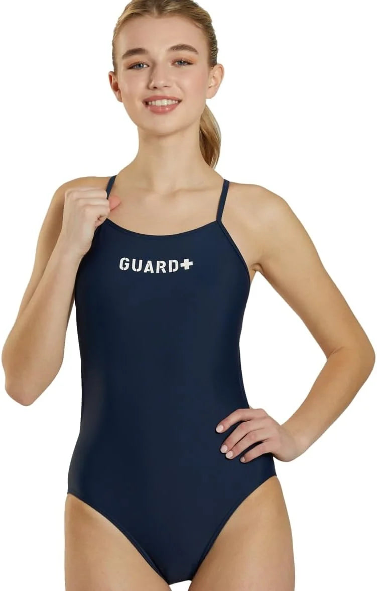 Sporti Women's Athletic Lifeguard One Piece Swimsuit, Bathing Suit Swimmers