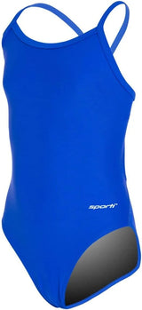 Sporti Girls' Athletic Thin Strap One-Piece Swimsuit, Abstract Printed Suit