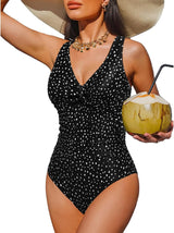 Women's Tummy Control One Piece Swimsuit Push Up Full Coverage Bathing Suit