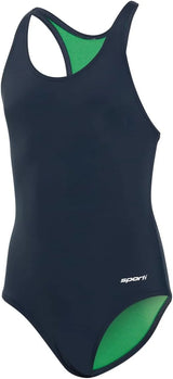 Sporti Girls' Athletic Racer Back One-Piece Swimsuit, Bathing Suits