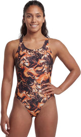iSwim Spirit Wide Strap One Piece Swimsuit, Wide Strap Comfort Fit, Low Hip Cut, Full Coverage, Multi Colors