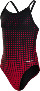 Sporti Girls' & Women's Athletic Thin Strap Lycra Printed One-Piece Suit