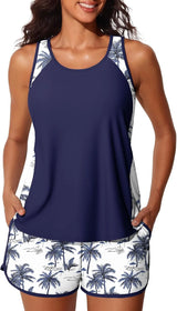 Summer Mae Blouson Women's Tankini Swimsuits Tummy Control Bathing Suits