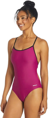 Sporti Women's Athletic Tie Back One-Piece Swimsuit, Bathing Swimming Suit